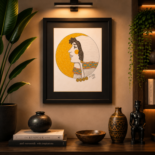 Art | Girl of the Moon — Original Drawing by Markel Capo